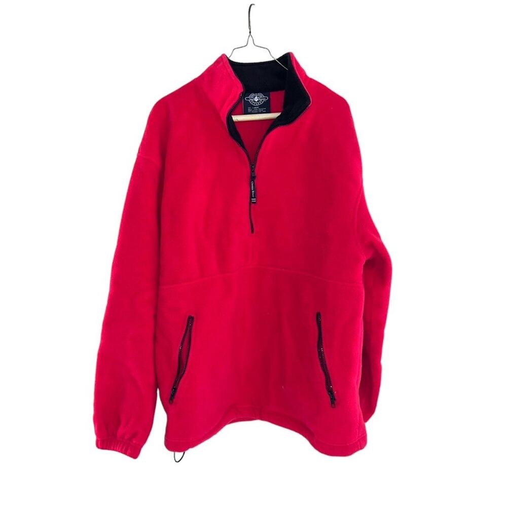 Charles River Apparel, Red Fleece Jacket, Size Large